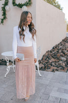 Lace Contrast Maxi Skirt-Skirts-Krush Kandy, Women's Online Fashion Boutique Located in Phoenix, Arizona (Scottsdale Area)