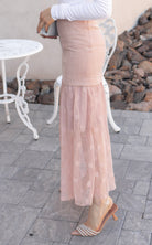 Lace Contrast Maxi Skirt-Skirts-Krush Kandy, Women's Online Fashion Boutique Located in Phoenix, Arizona (Scottsdale Area)