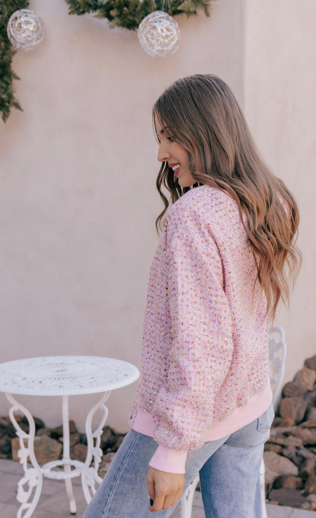 Sparkled Bomber Jacket-Jacket-Krush Kandy, Women's Online Fashion Boutique Located in Phoenix, Arizona (Scottsdale Area)