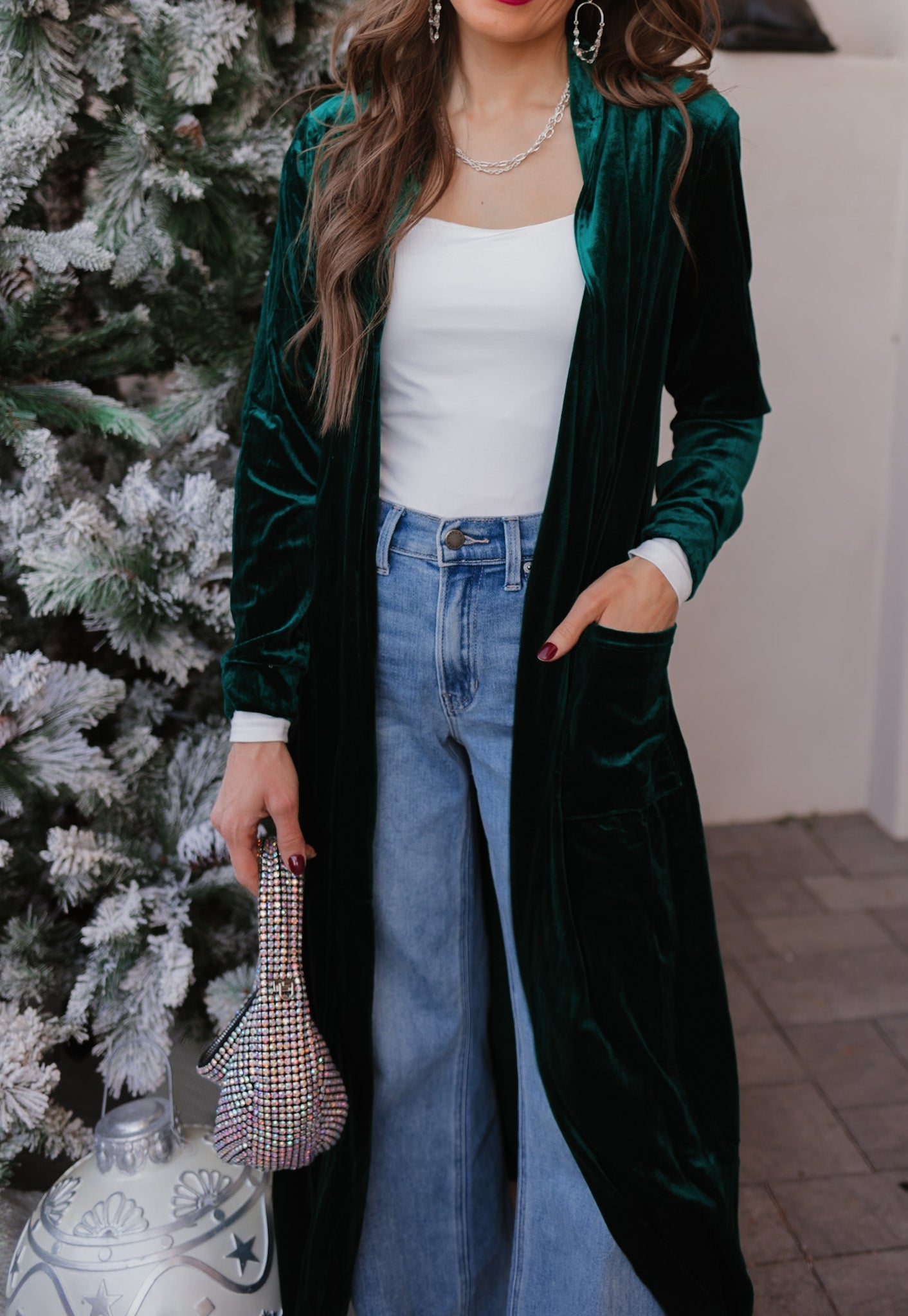 Winter’s Eve Velvet Duster Cardigan-Cardigans-Krush Kandy, Women's Online Fashion Boutique Located in Phoenix, Arizona (Scottsdale Area)