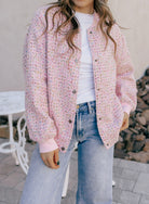 Sparkled Bomber Jacket-Jacket-Krush Kandy, Women's Online Fashion Boutique Located in Phoenix, Arizona (Scottsdale Area)