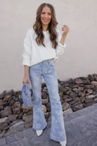 Lily's Floral Flare Jeans-Denim-Krush Kandy, Women's Online Fashion Boutique Located in Phoenix, Arizona (Scottsdale Area)