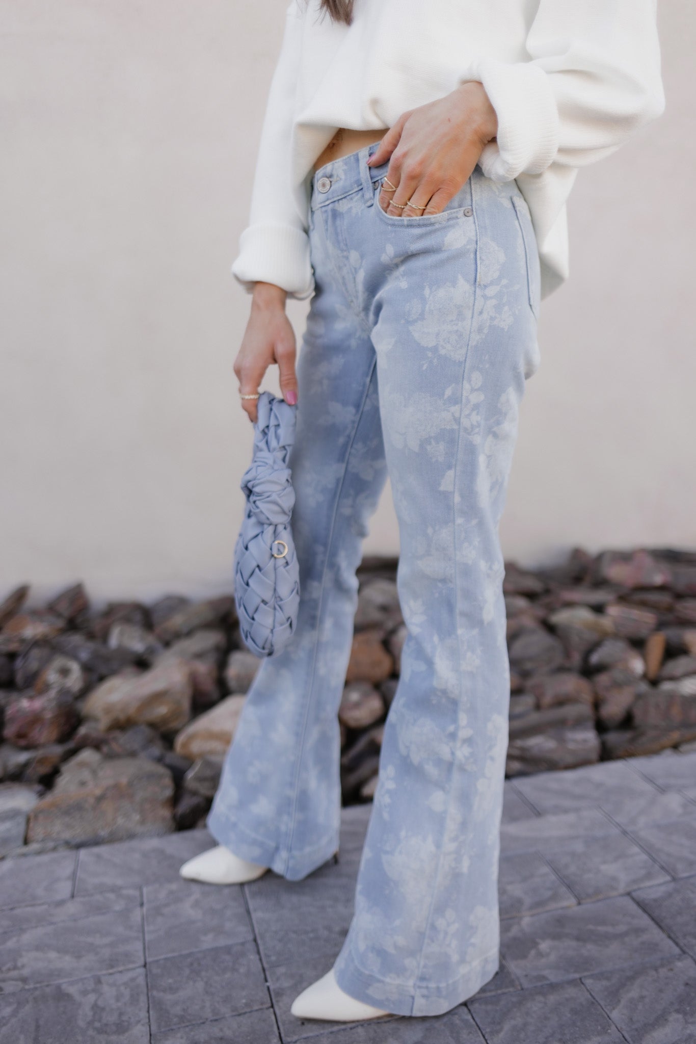 Lily's Floral Flare Jeans-Denim-Krush Kandy, Women's Online Fashion Boutique Located in Phoenix, Arizona (Scottsdale Area)