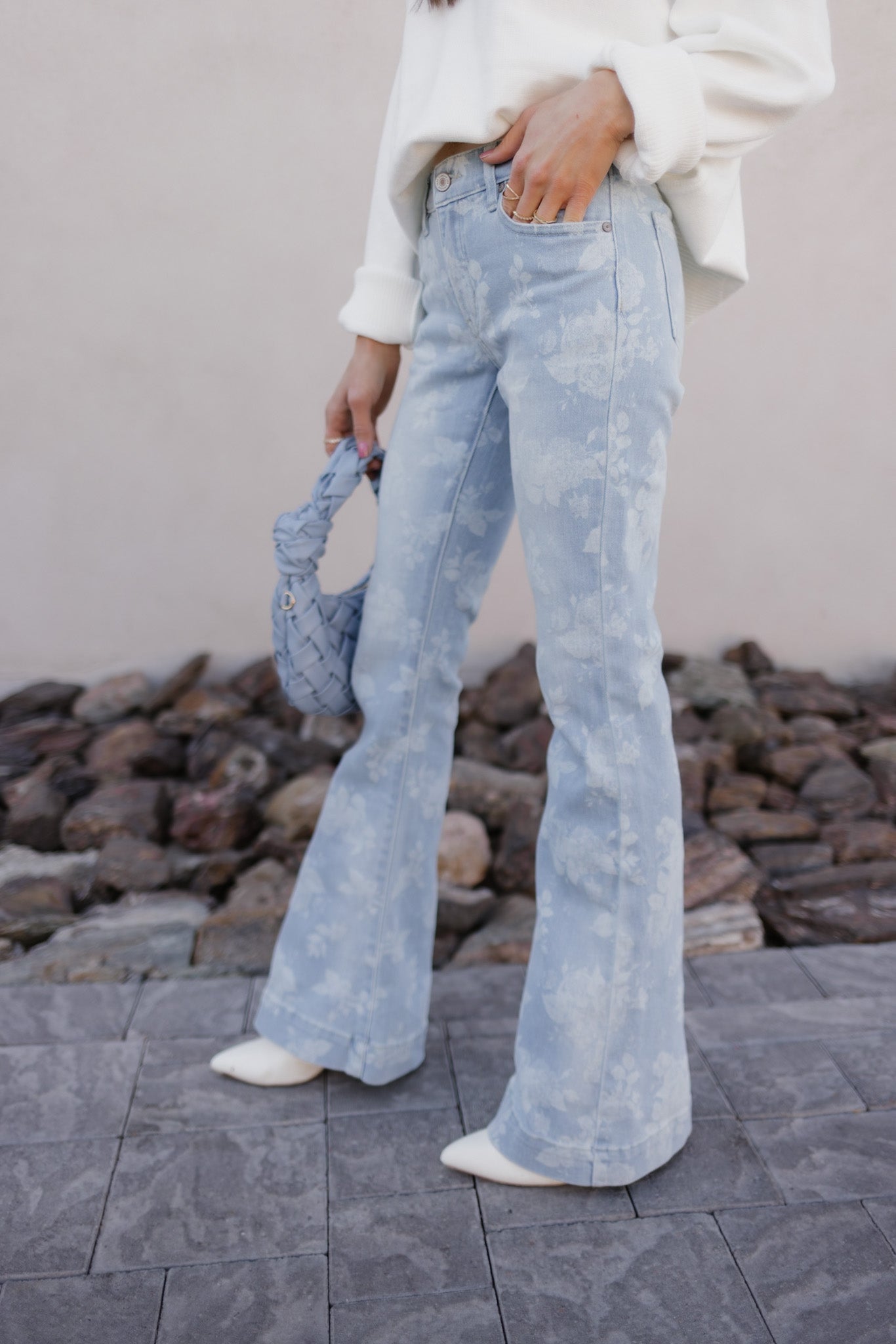 Lily's Floral Flare Jeans-Denim-Krush Kandy, Women's Online Fashion Boutique Located in Phoenix, Arizona (Scottsdale Area)