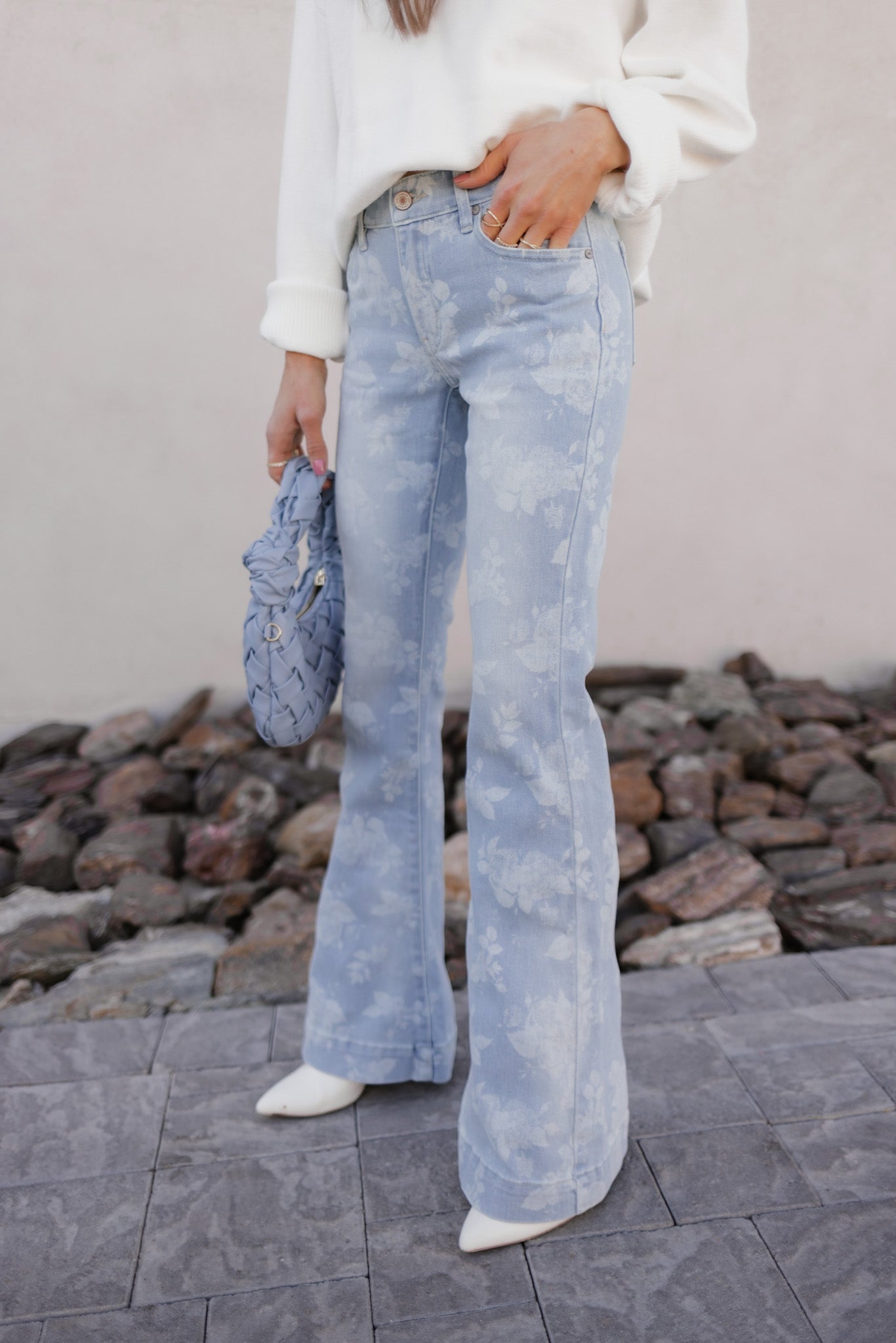 Lily's Floral Flare Jeans-Denim-Krush Kandy, Women's Online Fashion Boutique Located in Phoenix, Arizona (Scottsdale Area)