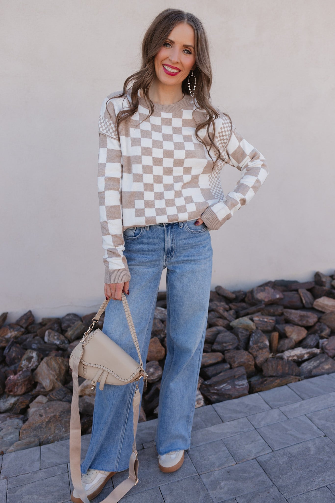 Check Me Out Checked Sweater-Sweaters-Krush Kandy, Women's Online Fashion Boutique Located in Phoenix, Arizona (Scottsdale Area)