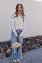 Check Me Out Checked Sweater-Sweaters-Krush Kandy, Women's Online Fashion Boutique Located in Phoenix, Arizona (Scottsdale Area)