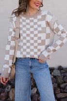 Check Me Out Checked Sweater-Sweaters-Krush Kandy, Women's Online Fashion Boutique Located in Phoenix, Arizona (Scottsdale Area)