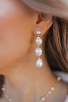 Purely Pearl Drop Earrings-Stud Earrings-Krush Kandy, Women's Online Fashion Boutique Located in Phoenix, Arizona (Scottsdale Area)