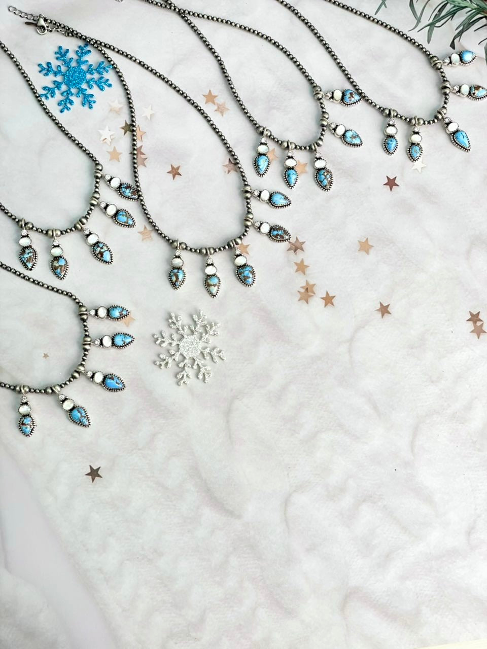 Winter Frost Golden Hills Lights Beads Necklace-Necklaces-Krush Kandy, Women&#39;s Online Fashion Boutique Located in Phoenix, Arizona (Scottsdale Area)