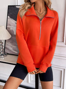 Ivy Lane Half Zip Raglan Sleeve Sweatshirt-Krush Kandy, Women's Online Fashion Boutique Located in Phoenix, Arizona (Scottsdale Area)