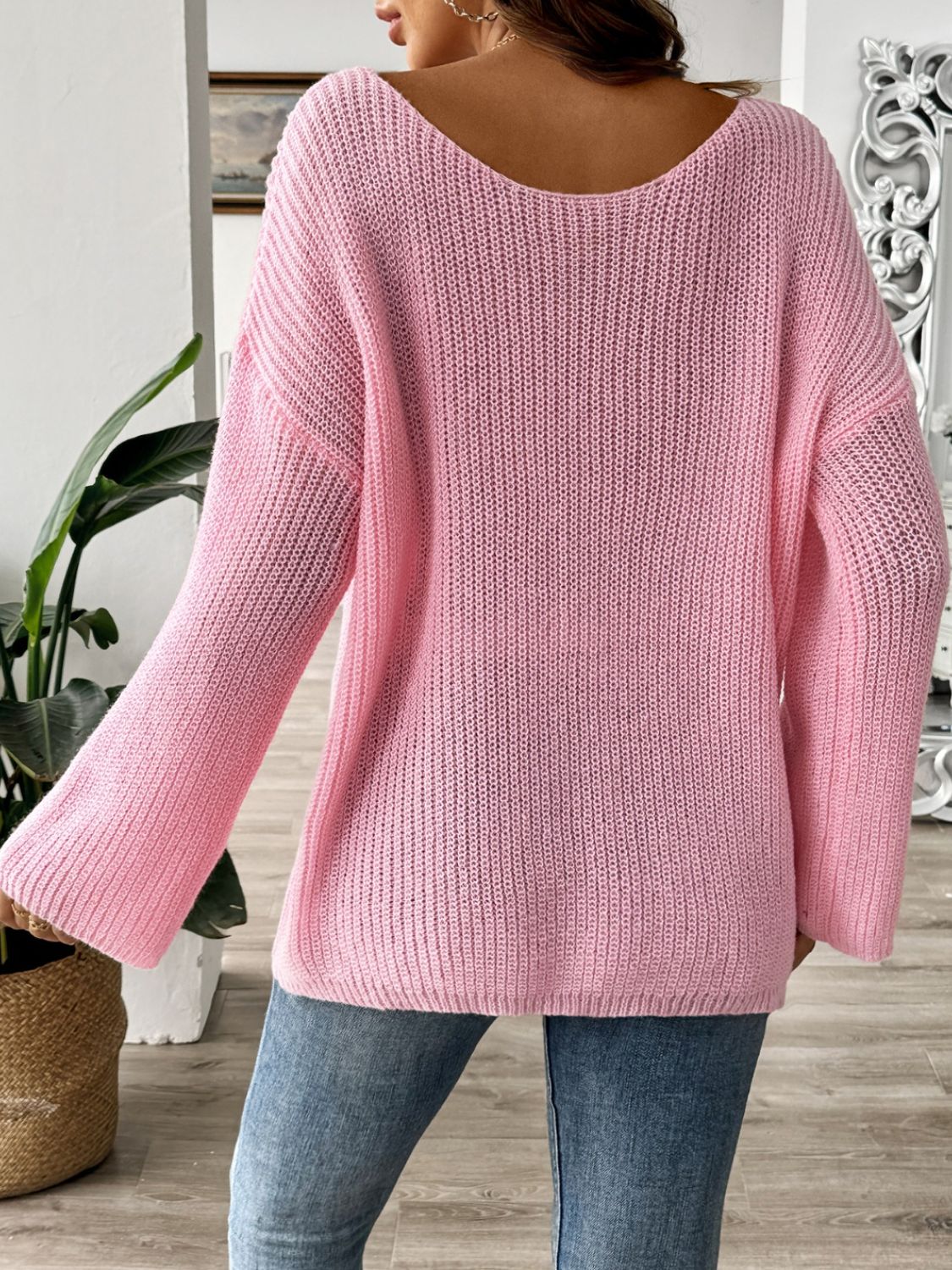 Round Neck Long Sleeve Sweater-Krush Kandy, Women's Online Fashion Boutique Located in Phoenix, Arizona (Scottsdale Area)