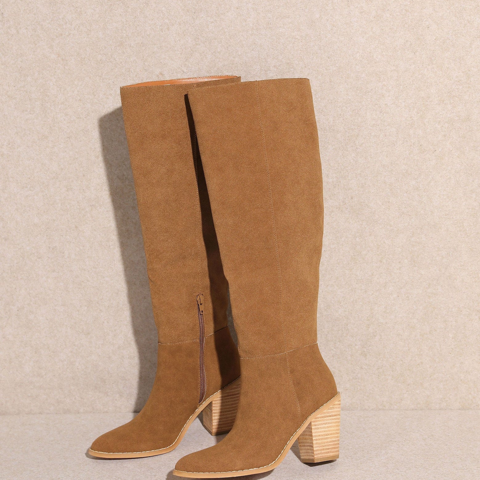 Reina Knee High Suede Boots-Boots-Krush Kandy, Women's Online Fashion Boutique Located in Phoenix, Arizona (Scottsdale Area)