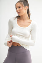 Lightweight Stretch Ribbed Long Sleeve Top-Tops-Krush Kandy, Women's Online Fashion Boutique Located in Phoenix, Arizona (Scottsdale Area)