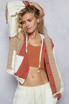 POL Quilted Patchwork Hoodie Jacket-Jackets-Krush Kandy, Women's Online Fashion Boutique Located in Phoenix, Arizona (Scottsdale Area)