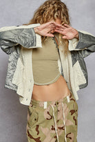 POL V-Neck Quilted Patch Cardigan Jacket-Cardigans-Krush Kandy, Women's Online Fashion Boutique Located in Phoenix, Arizona (Scottsdale Area)