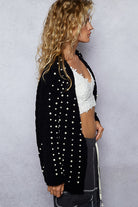 POL Pearl-Embellished Chenille Cardigan-Cardigans-Krush Kandy, Women's Online Fashion Boutique Located in Phoenix, Arizona (Scottsdale Area)