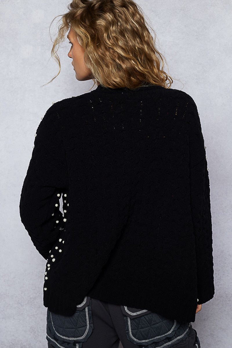 POL Studded Trim Gauze Hoodie – Vintage Boho Zip-Up – Krush Kandy