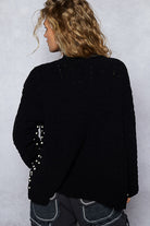 POL Pearl-Embellished Chenille Cardigan-Cardigans-Krush Kandy, Women's Online Fashion Boutique Located in Phoenix, Arizona (Scottsdale Area)