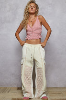 POL Quilted Floral Patch Pants-Pants-Krush Kandy, Women's Online Fashion Boutique Located in Phoenix, Arizona (Scottsdale Area)