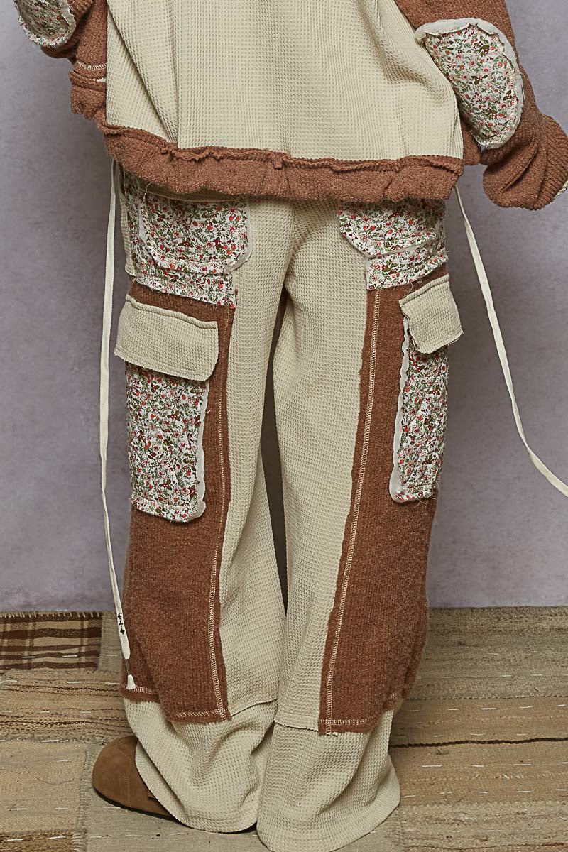 POL Quilted Floral Patch Pants-Pants-Krush Kandy, Women's Online Fashion Boutique Located in Phoenix, Arizona (Scottsdale Area)