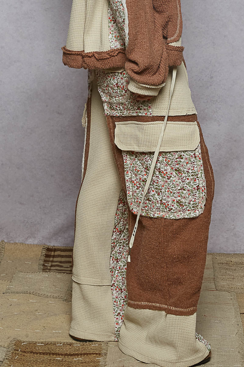 POL Quilted Floral Patch Pants-Pants-Krush Kandy, Women's Online Fashion Boutique Located in Phoenix, Arizona (Scottsdale Area)