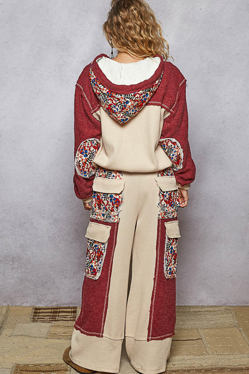 POL Quilted Floral Patch Pants-Pants-Krush Kandy, Women's Online Fashion Boutique Located in Phoenix, Arizona (Scottsdale Area)