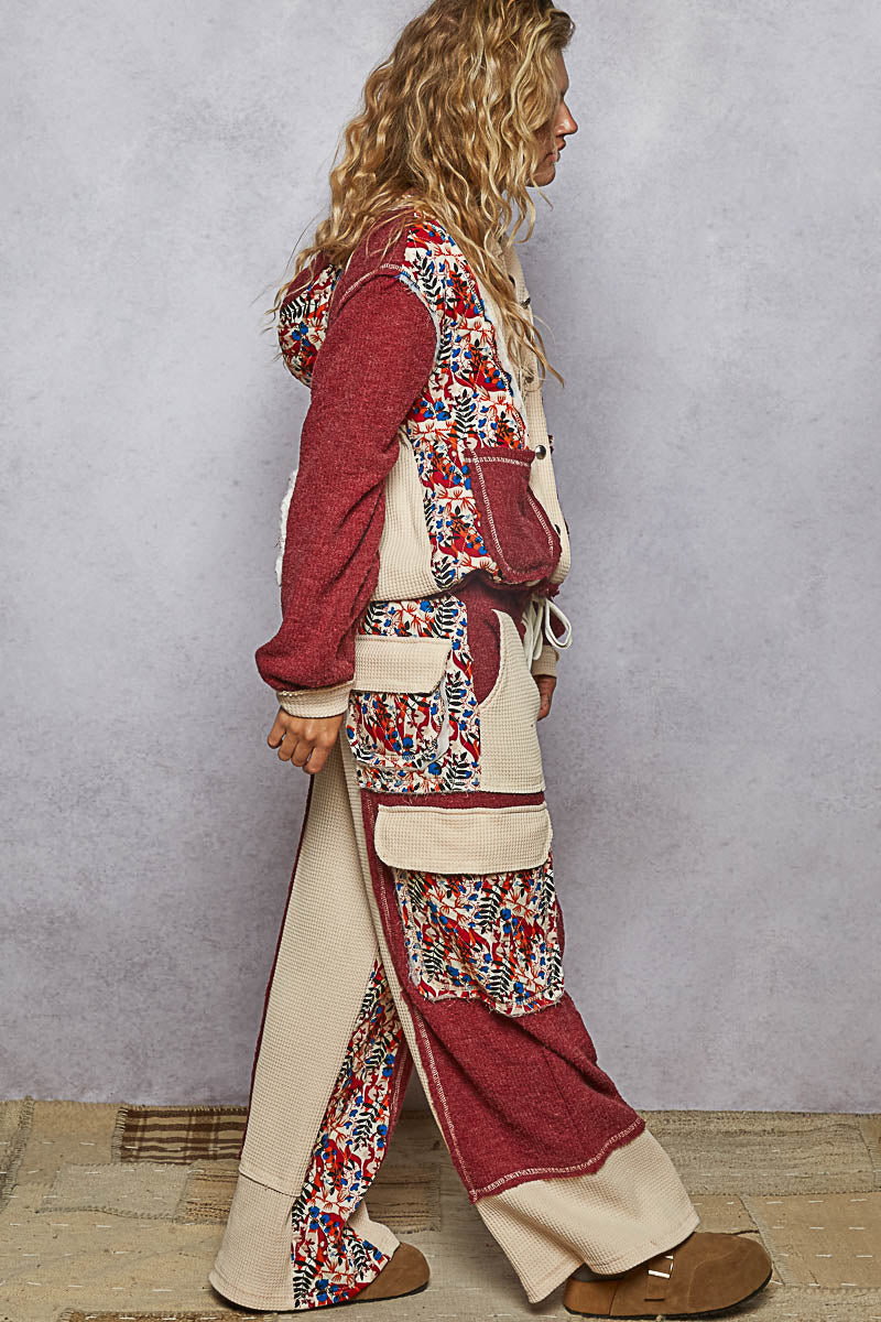 POL Quilted Floral Patch Pants-Pants-Krush Kandy, Women's Online Fashion Boutique Located in Phoenix, Arizona (Scottsdale Area)