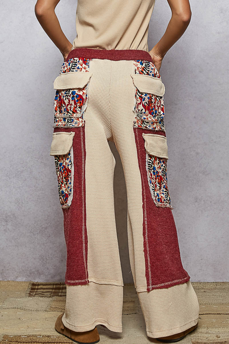 POL Quilted Floral Patch Pants-Pants-Krush Kandy, Women's Online Fashion Boutique Located in Phoenix, Arizona (Scottsdale Area)