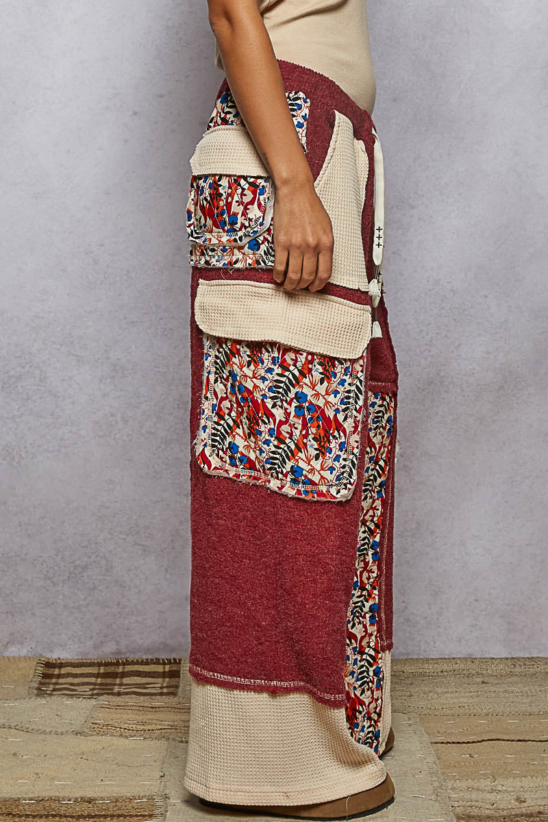 POL Quilted Floral Patch Pants-Pants-Krush Kandy, Women's Online Fashion Boutique Located in Phoenix, Arizona (Scottsdale Area)