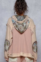 POL Balloon Sleeve Floral Thermal Jacket-Jacket-Krush Kandy, Women's Online Fashion Boutique Located in Phoenix, Arizona (Scottsdale Area)