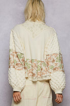 POL Balloon Sleeve Pearl Detail Floral A-Line Fit Jacket-Jacket-Krush Kandy, Women's Online Fashion Boutique Located in Phoenix, Arizona (Scottsdale Area)