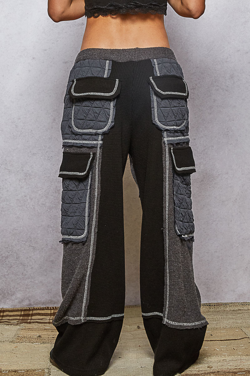 POL Patchwork Quilted Cargo Joggers-Pants-Krush Kandy, Women's Online Fashion Boutique Located in Phoenix, Arizona (Scottsdale Area)