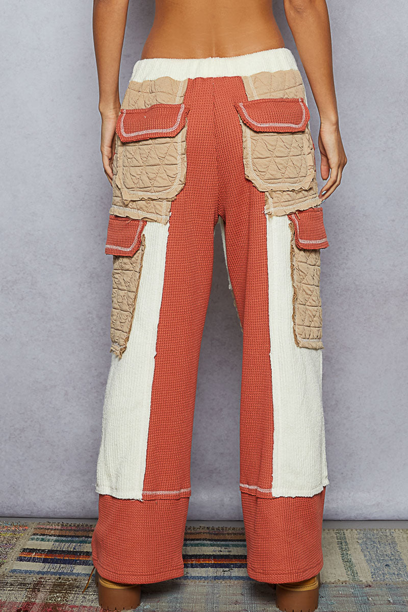 POL Patchwork Quilted Cargo Joggers-Pants-Krush Kandy, Women's Online Fashion Boutique Located in Phoenix, Arizona (Scottsdale Area)