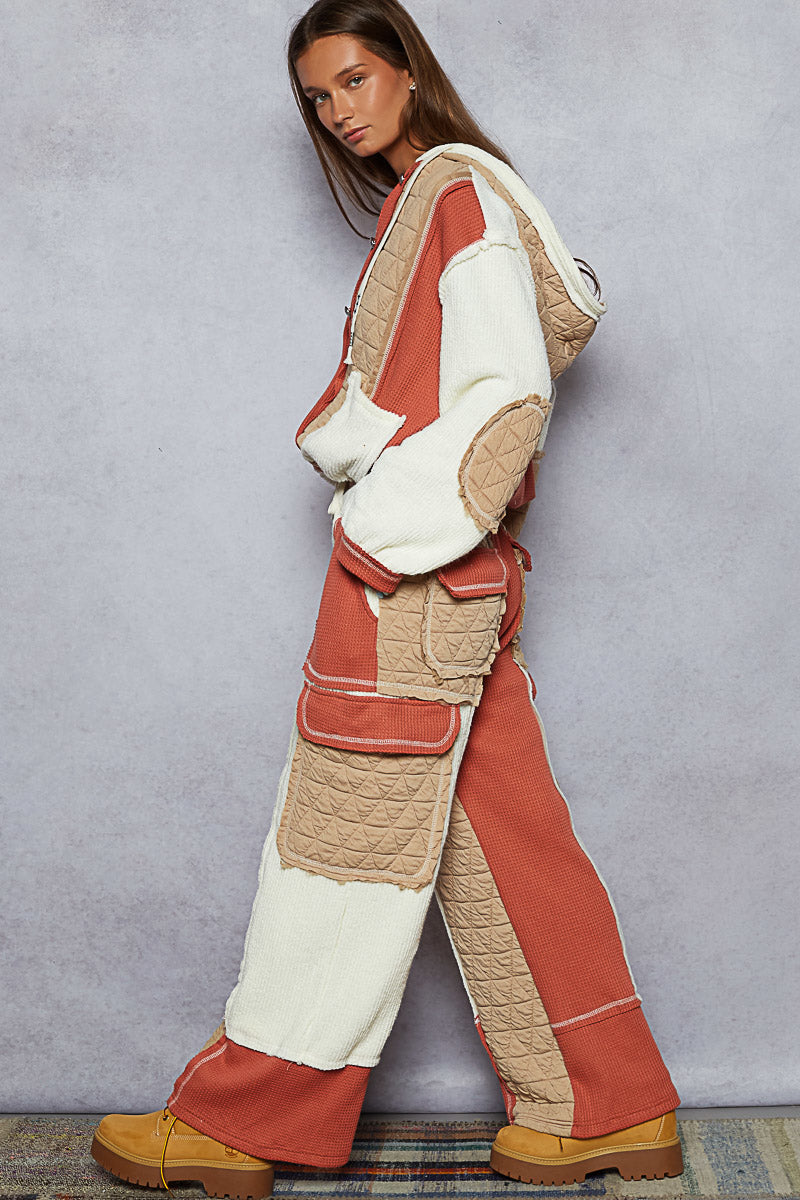 POL Patchwork Quilted Cargo Joggers-Pants-Krush Kandy, Women's Online Fashion Boutique Located in Phoenix, Arizona (Scottsdale Area)