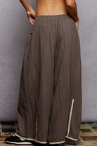POL Gauze Wide-Leg Trim Pants-Pants-Krush Kandy, Women's Online Fashion Boutique Located in Phoenix, Arizona (Scottsdale Area)