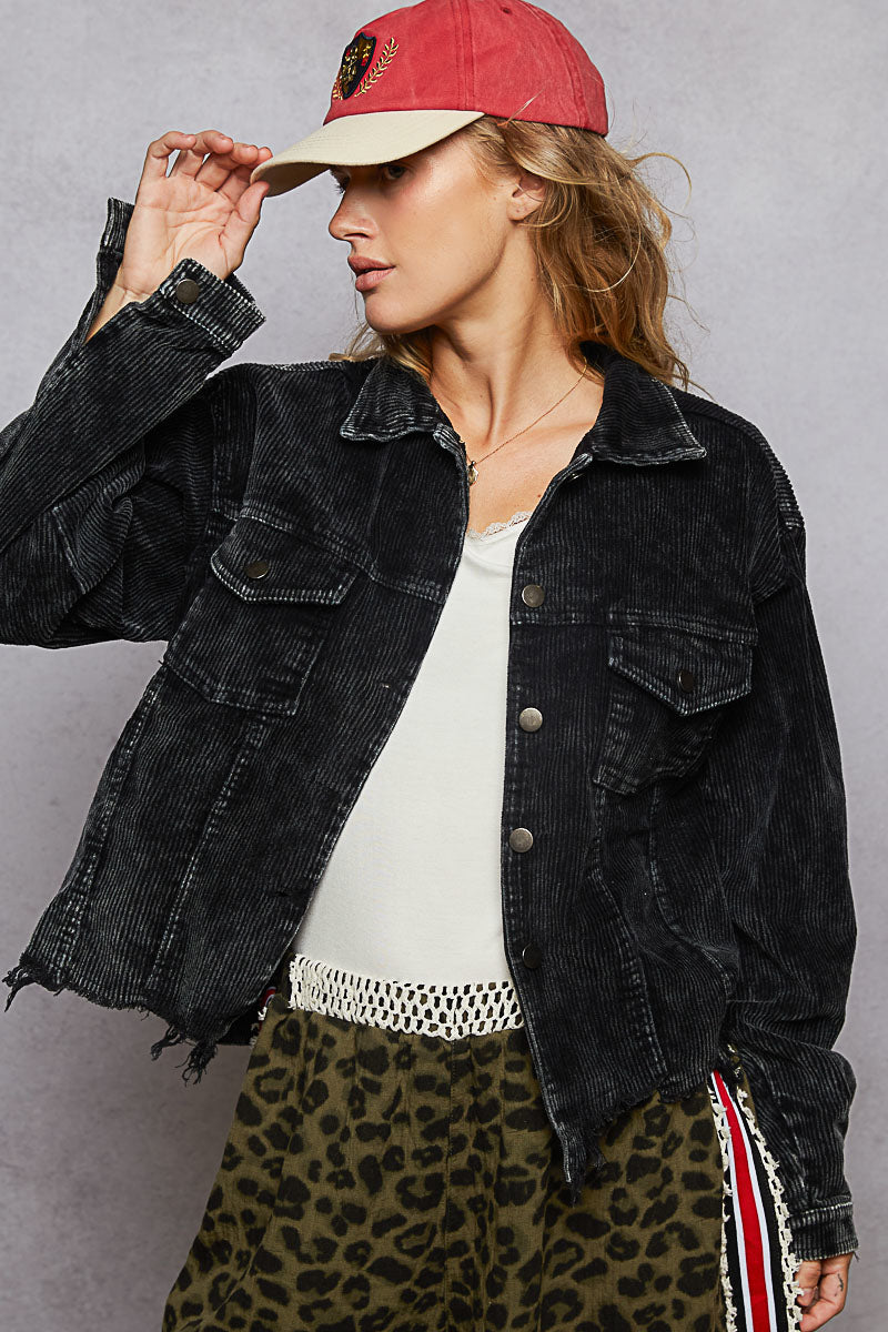 POL Corduroy Trucker Jacket-Jacket-Krush Kandy, Women's Online Fashion Boutique Located in Phoenix, Arizona (Scottsdale Area)