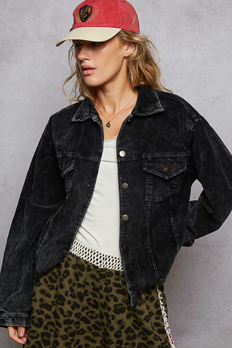 POL Corduroy Trucker Jacket-Jacket-Krush Kandy, Women's Online Fashion Boutique Located in Phoenix, Arizona (Scottsdale Area)