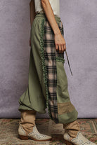 POL Plaid Contrast French Terry Jogger Pants-pants-Krush Kandy, Women's Online Fashion Boutique Located in Phoenix, Arizona (Scottsdale Area)