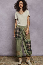 POL Plaid Contrast French Terry Jogger Pants-pants-Krush Kandy, Women's Online Fashion Boutique Located in Phoenix, Arizona (Scottsdale Area)