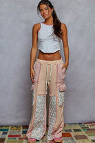 POL Quilted Floral Patch Pants-Pants-Krush Kandy, Women's Online Fashion Boutique Located in Phoenix, Arizona (Scottsdale Area)