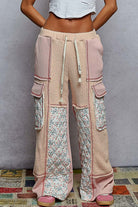 POL Quilted Floral Patch Pants-Pants-Krush Kandy, Women's Online Fashion Boutique Located in Phoenix, Arizona (Scottsdale Area)