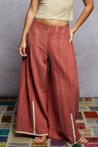 POL Gauze Wide-Leg Trim Pants-Pants-Krush Kandy, Women's Online Fashion Boutique Located in Phoenix, Arizona (Scottsdale Area)