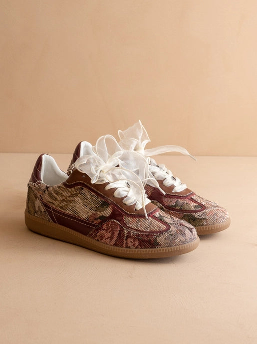 The Dalia - Tapestry Lace Up Sneakers-Shoes-Krush Kandy, Women's Online Fashion Boutique Located in Phoenix, Arizona (Scottsdale Area)