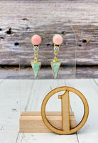 Pink Conch Desert Peaks Stone Earrings-Earrings-Krush Kandy, Women's Online Fashion Boutique Located in Phoenix, Arizona (Scottsdale Area)