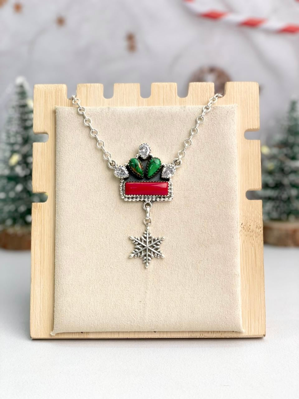 Snowflake & Bar Cluster Necklace-Necklaces-Krush Kandy, Women's Online Fashion Boutique Located in Phoenix, Arizona (Scottsdale Area)