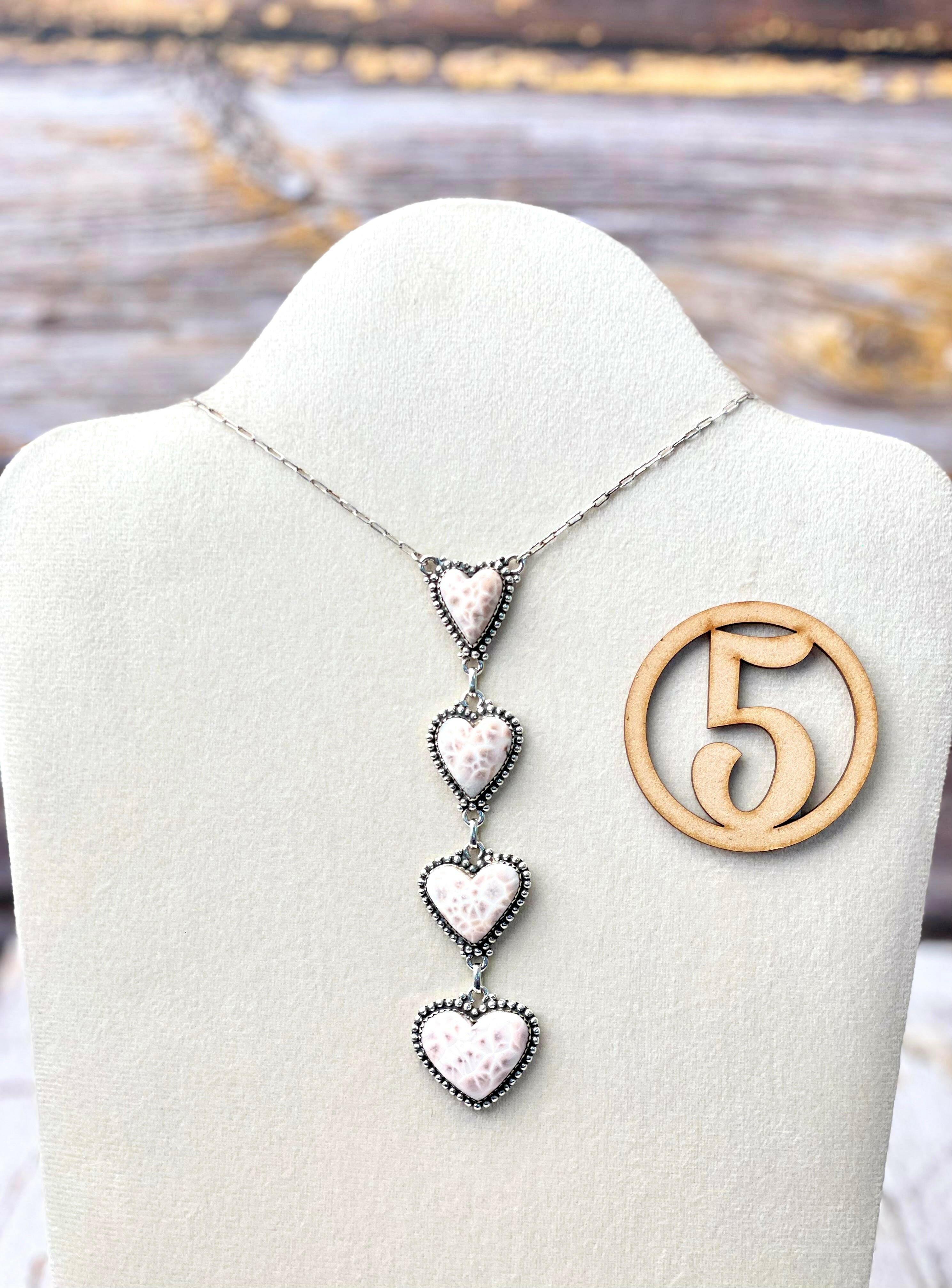 Pink Larimar Drop Necklace-Necklaces-Krush Kandy, Women's Online Fashion Boutique Located in Phoenix, Arizona (Scottsdale Area)