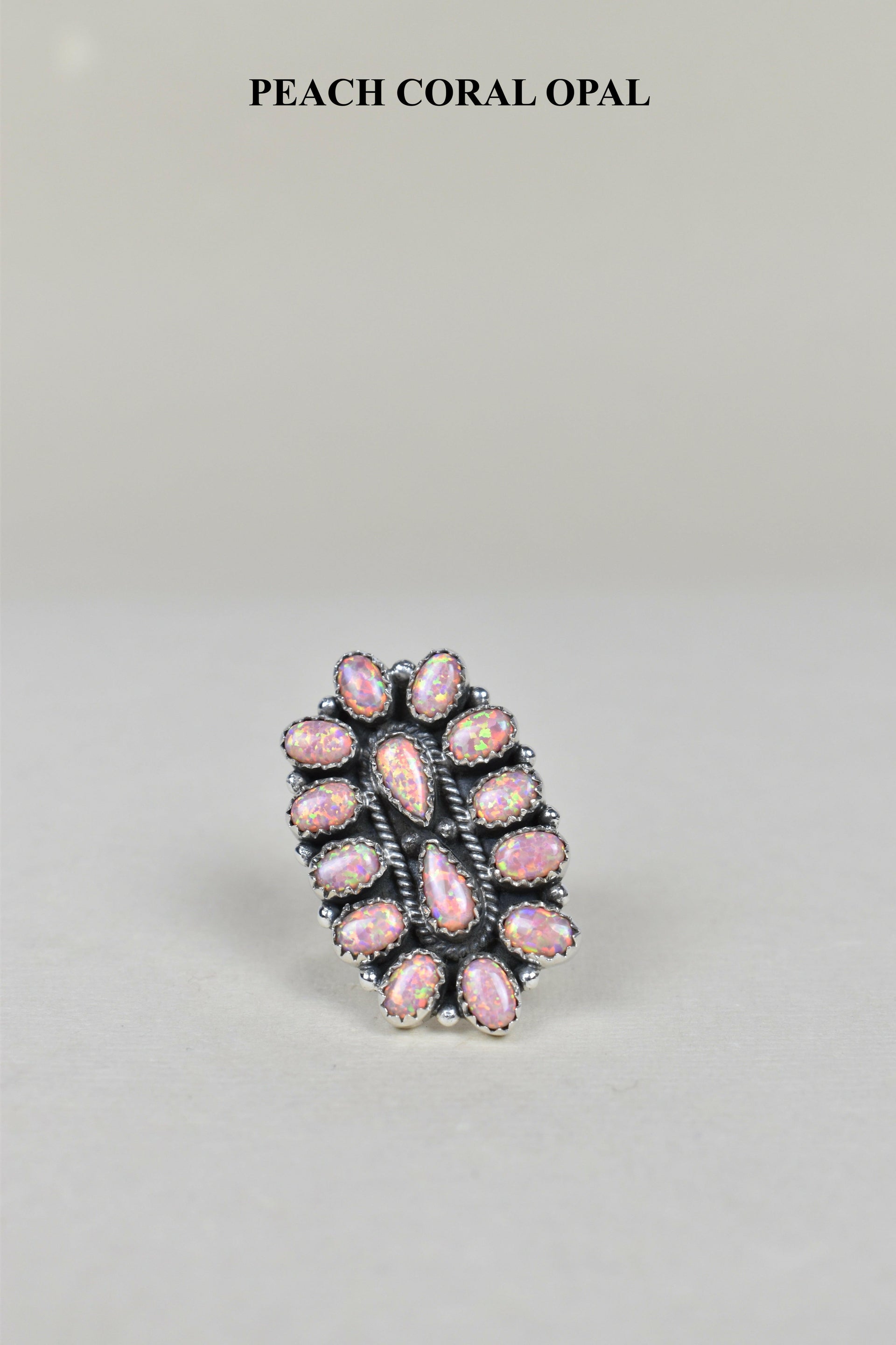 Dainty Long Blossom Cluster Opal Ring-Cluster Rings-Krush Kandy, Women's Online Fashion Boutique Located in Phoenix, Arizona (Scottsdale Area)