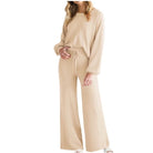 LUXE Soft Long Sleeve & Wide Leg Pant Lounge Set-Pants-Krush Kandy, Women's Online Fashion Boutique Located in Phoenix, Arizona (Scottsdale Area)