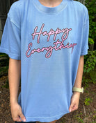 Happy Everything Mock Neck Tee-Krush Kandy, Women's Online Fashion Boutique Located in Phoenix, Arizona (Scottsdale Area)